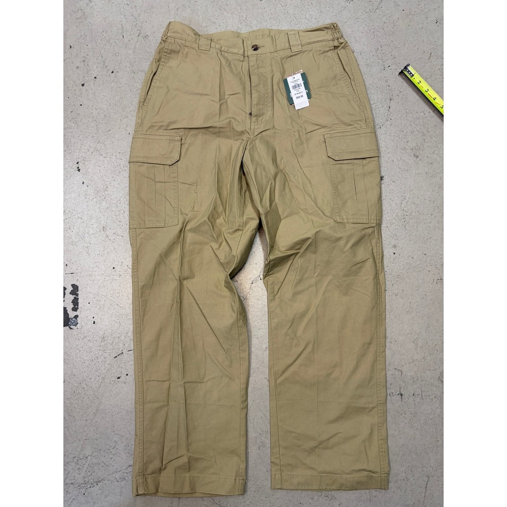 LL Bean Comfort Waist Tropic Weight Cargo Pants Khaki 34x29 NWT 191819
